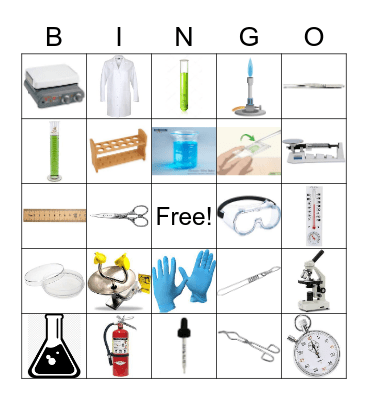Lab Equipment Bingo Card