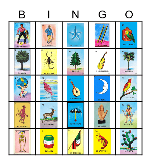 Loteria Bingo Card