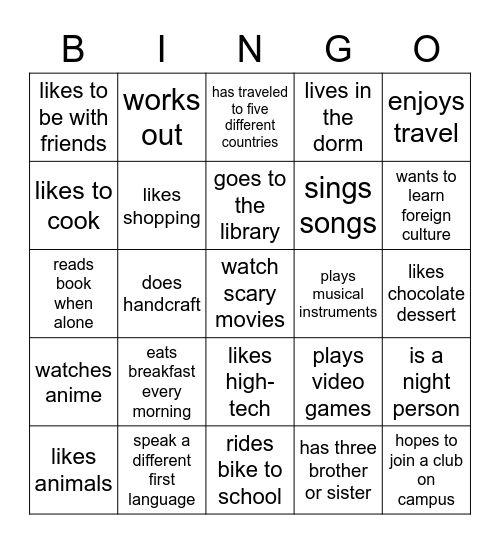 Welcome to AEI Bingo Card