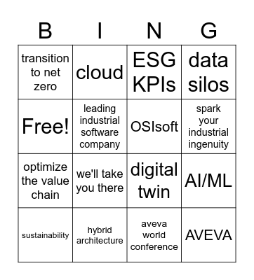 Buzzword Bingo Card