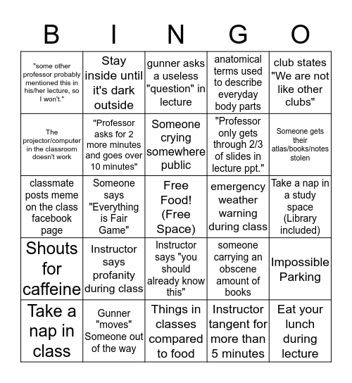 Bingo Card