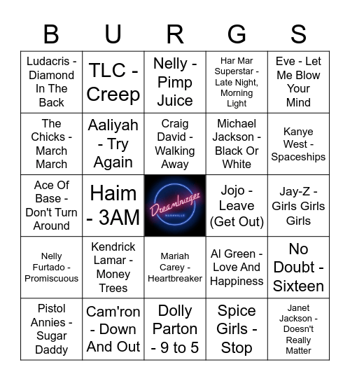 VBW7G1 Bingo Card