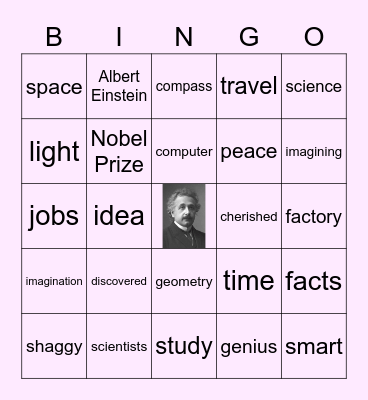 Albert Einstein Bingo Card