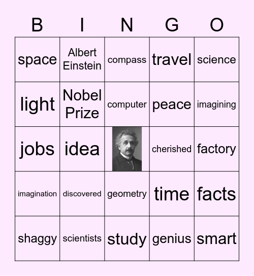 Albert Einstein Bingo Card