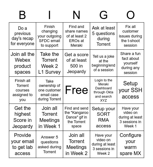 Ultimate Torrent Bingo Card