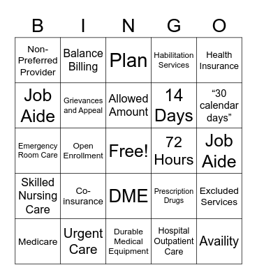 Bingo Card