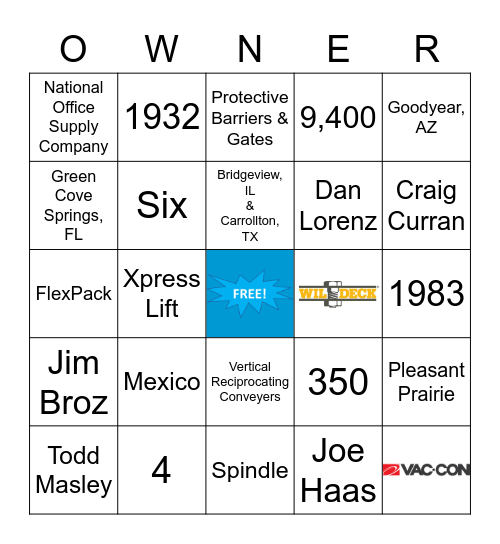 ESOP Bingo "WHO WE ARE" Bingo Card
