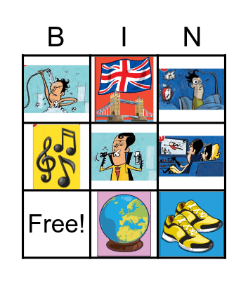 School Subjects & Routines Bingo Card