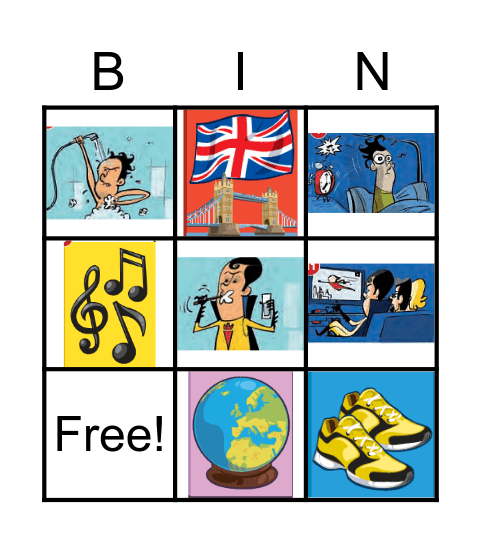 School Subjects & Routines Bingo Card