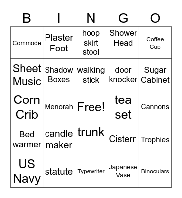 Pond Spring Bingo Card