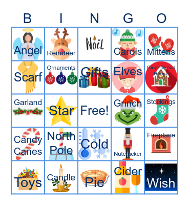WINTER/HOLIDAY Bingo Card