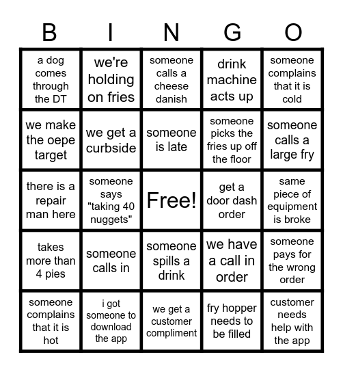 People Week Bingo Card