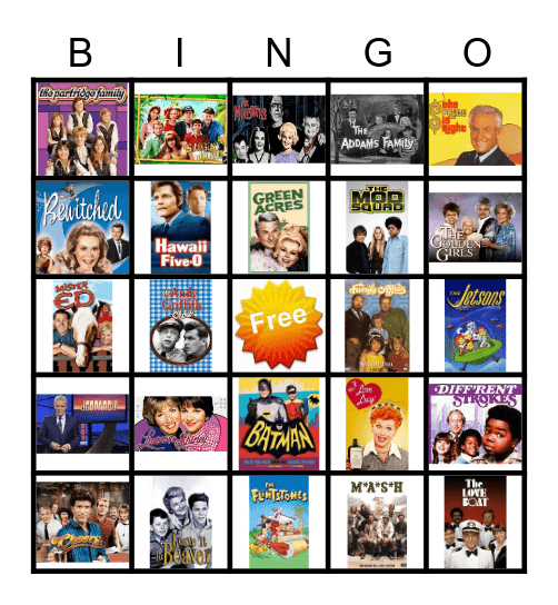 Classic TV Shows Bingo Card