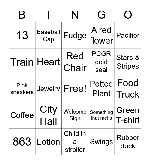 PCGR Market Bingo Card