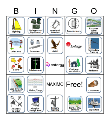 East Region Engineering Bingo Card