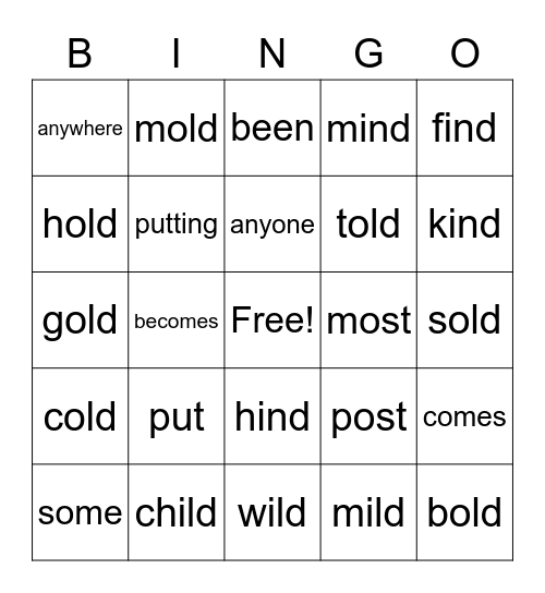 2.3 BINGO Card