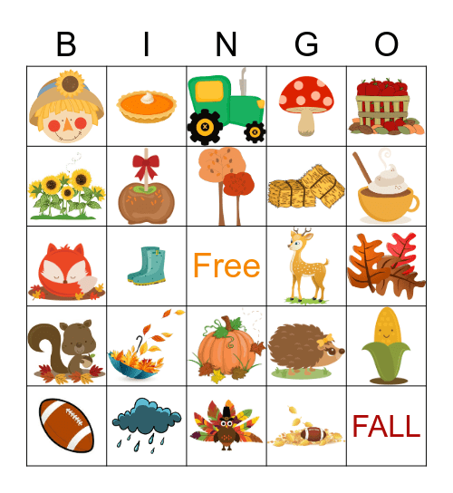 Welcome Fall Bingo Card