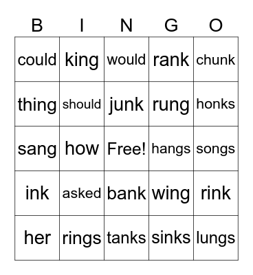 2.1 BINGO Card