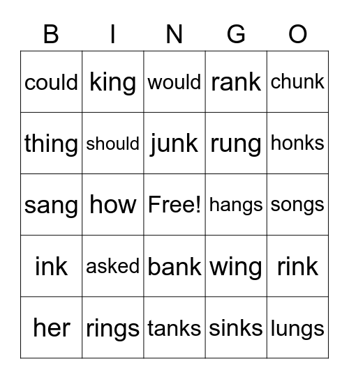 2.1 BINGO Card