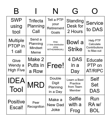 GEISTBUSTERS DARE TO CARE Bingo Card