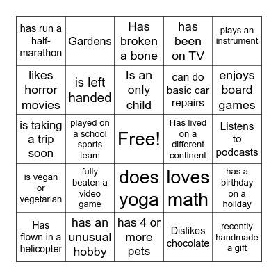 Bingo Card