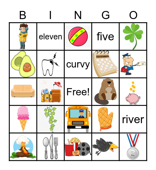 Medial /V/ Bingo! Bingo Card