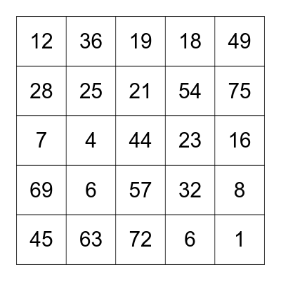 BEAUTY - O Bingo Card