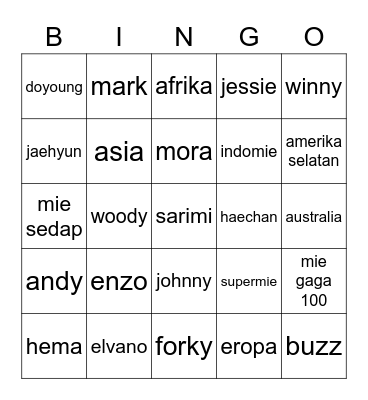 LARY Bingo Card
