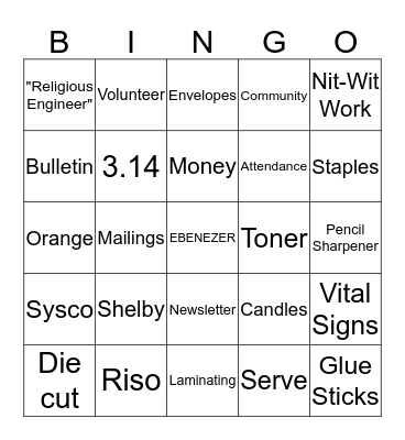 Pie Day! Bingo Card