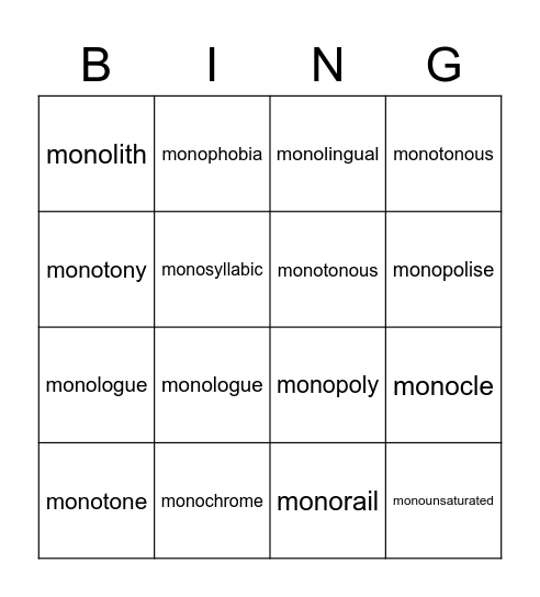 Which Mono Word Means Complete Control Over Something