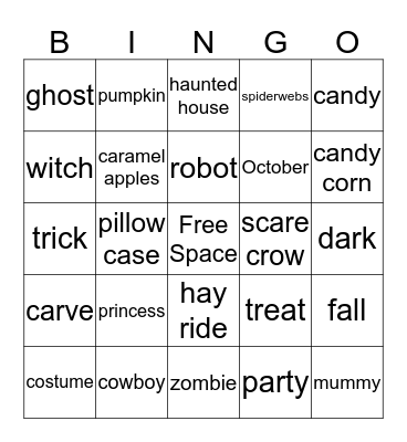 Fullmer's Halloween BINGO! Bingo Card