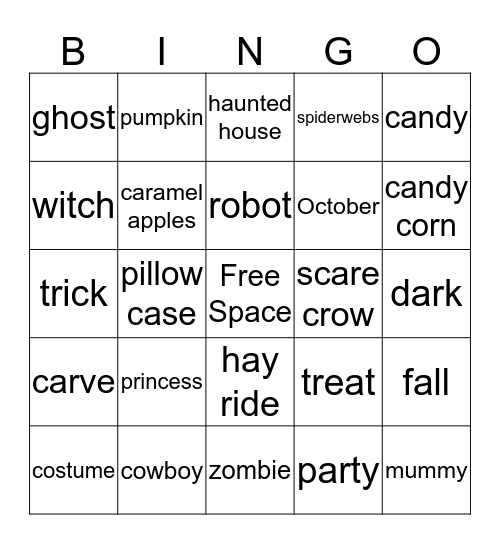 Fullmer's Halloween BINGO! Bingo Card