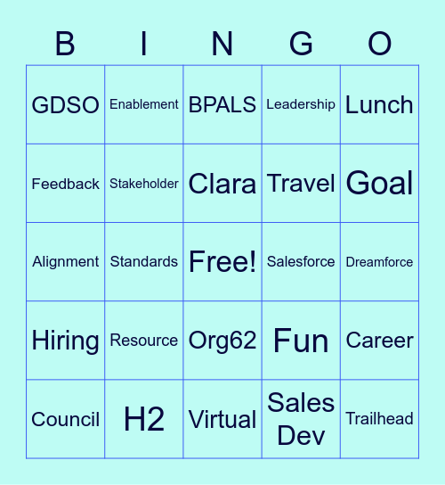 BPE Bingo Card