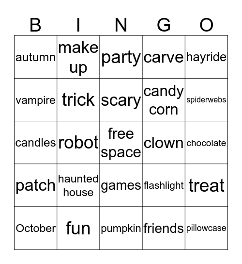 Fullmer's Halloween BINGO! Bingo Card
