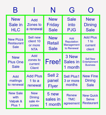 Valpak 2023 Renewals Bingo Card