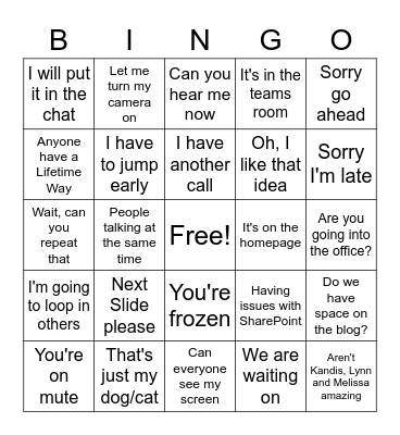 Culture Club Bingo Card
