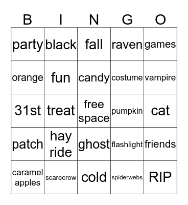 Halloween BINGO! Bingo Card