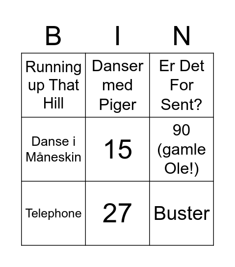 4.årgang-Bingo Card