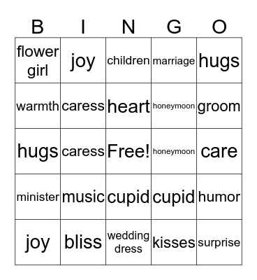 Keiona & Amadeo's Engagement Soiree Bingo Card