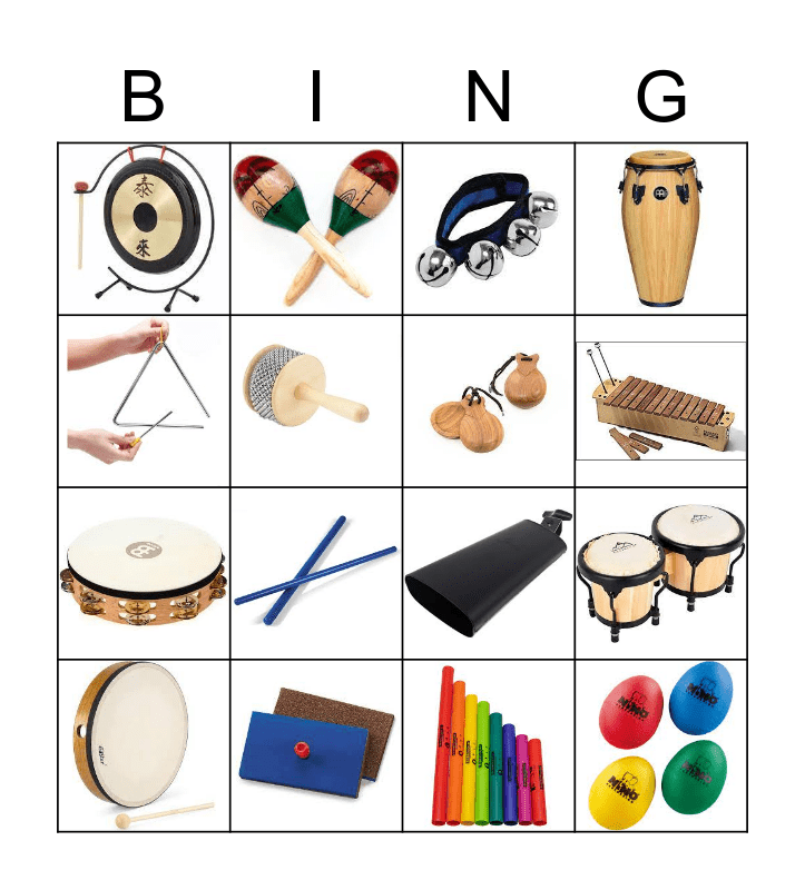 Instrument BING Bingo Card