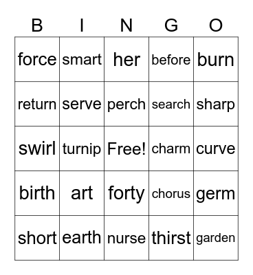 LLI Lesson 35: The Slacker Family Bingo Card