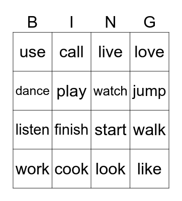 FF3 unit 13 Bingo Card