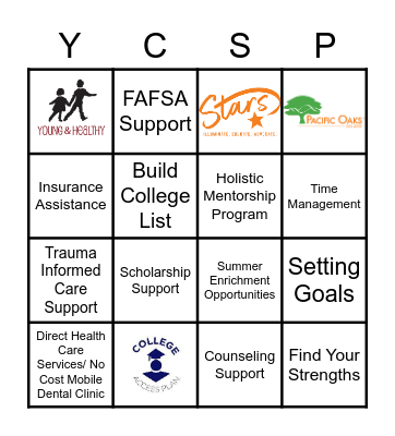 RCHS Community Partners BINGO 2022-2023 Bingo Card