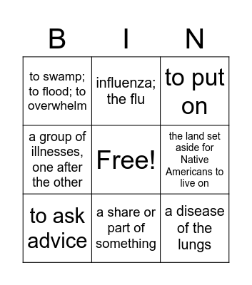 4th grade Bingo Card