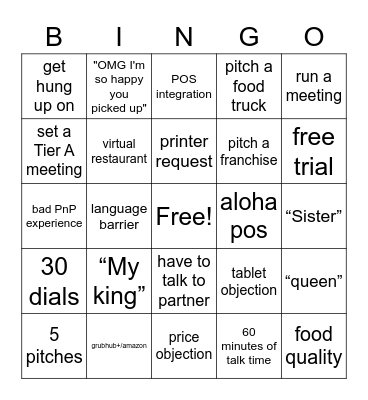 call block bingo Card