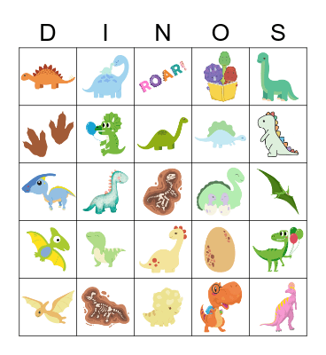 DINOSAUR HUNT BINGO Card