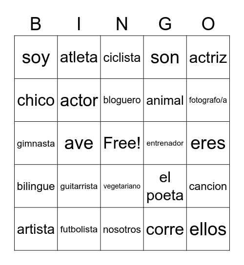 Entrecuturas unidad uno Bingo Card