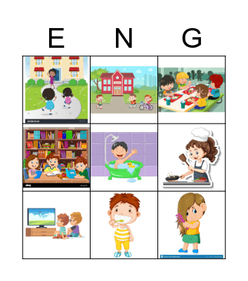 Daily Routines Bingo Card