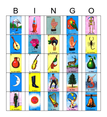 Loteria Bingo Card