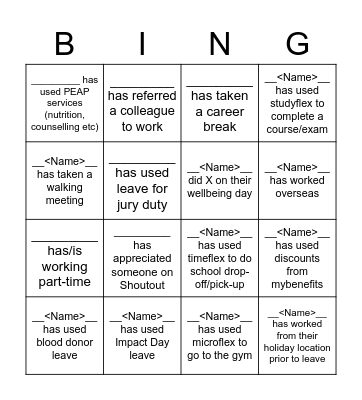 #WIC Modern Working Woman Bingo! Bingo Card